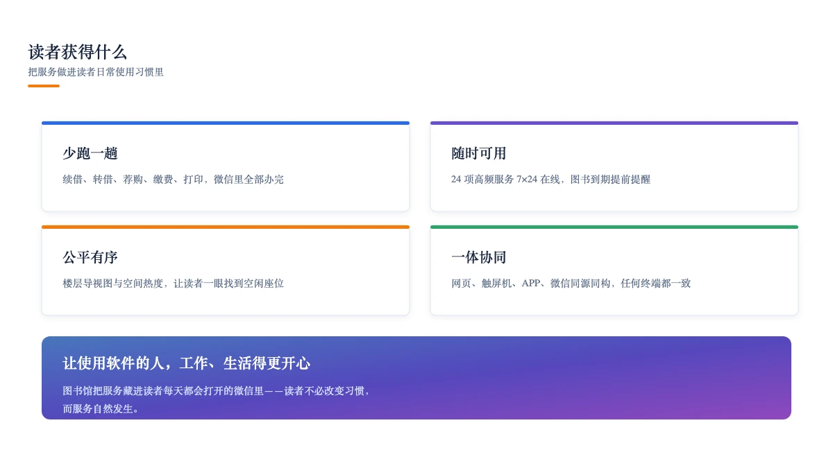 读者获得什么:把服务做进读者日常使用习惯里